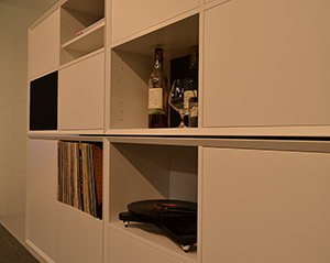 Place your turntable, vinyls or whiskey bottles in a clic furniture....
